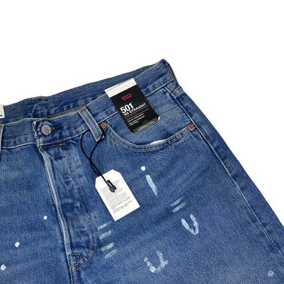 Levi's® Premium 501 ‘93 Straight Fit Paint Splatter Distressed Jeans - Picture 6 of 10